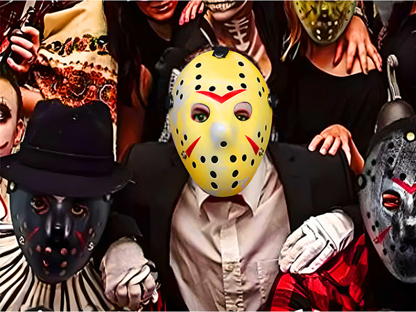 Máscara de halloween jason viernes 13 viernes jugador de hockey disfraz de terror