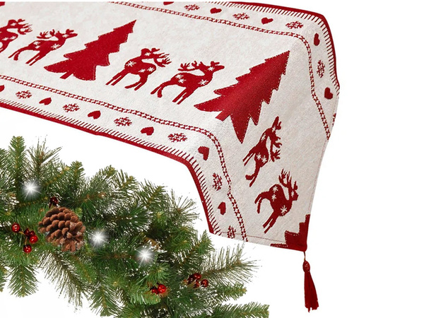 Camino de mesa de navidad mantel de navidad víspera de navidad