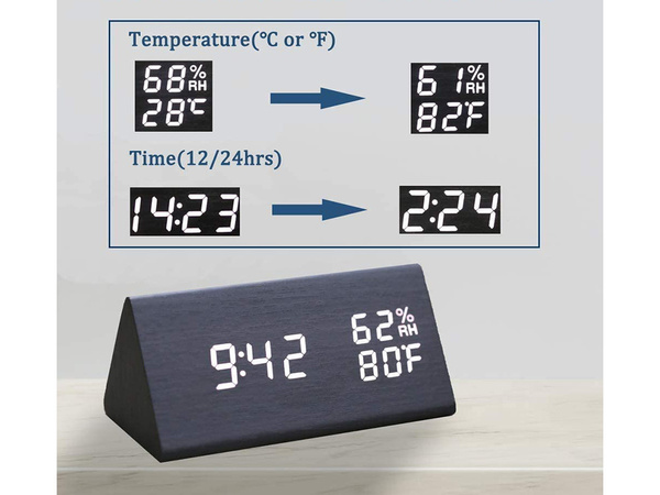 Elektronska budilka termometer higrometer
