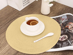 Set de table assiette ronde cuisine plaid tapis de table crème