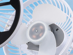 Asztali ventilátor álló csíptethető ventilátor világítással 3 újratölthető üzemmóddal