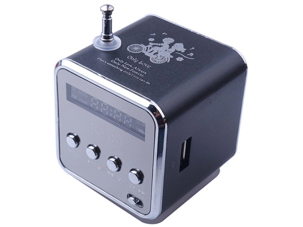 Altavoz inalámbrico portátil mini radio fm led bluetooth móvil microsd