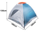 Tente de camping pour 2 personnes avec moustiquaire et couverture lumineuse