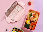 Lunchbox caja para el desayuno contenedor para el desayuno para el colegio separadores cubiertos