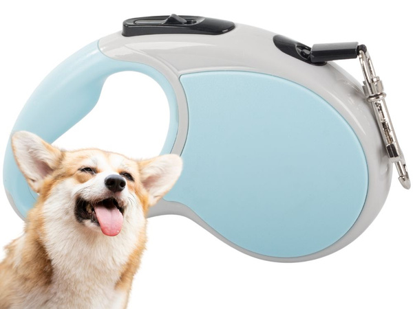 Laisse automatique 5m pour chien jusqu'à 15kg avec cadenas strong long