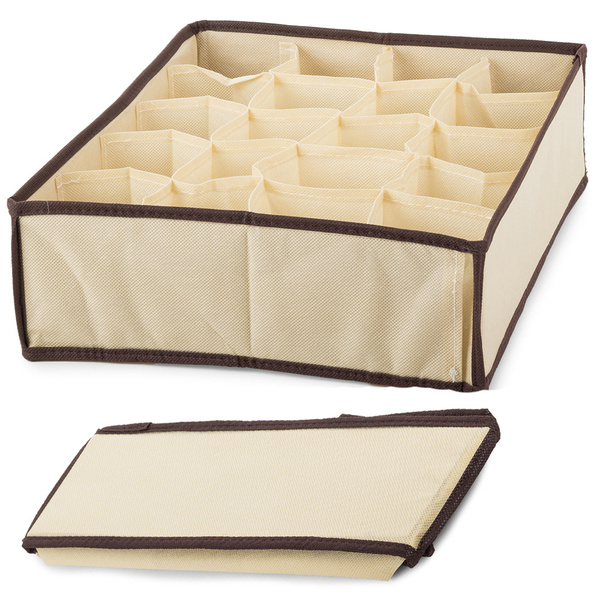 Organizador ropa interior calcetines cajón beige 20