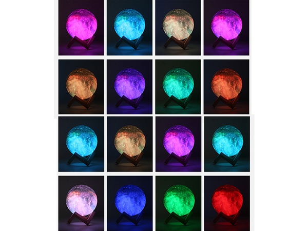 3d rgb luna lumina de noapte cu telecomanda