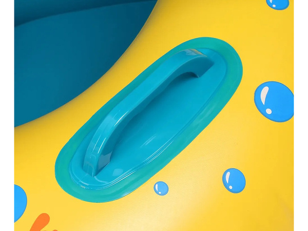 Wheel inflatable swimming toy with canopy with seat