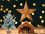 Sapin de noël artificiel neige petit 50cm décoration de bureau