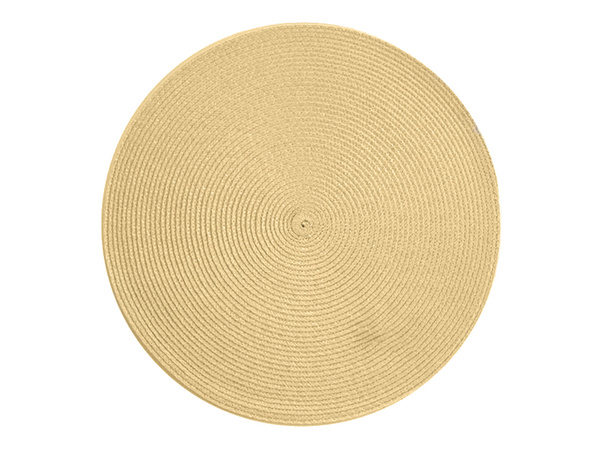 Set de table assiette ronde cuisine plaid tapis de table crème