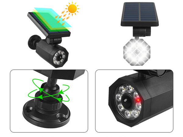 Solárna lampa 8 led poháňaná záhradným súmrakovým senzorom pohybu pre záhradu
