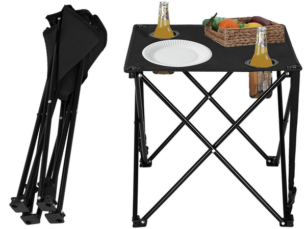 Kleiner klappbarer fischertisch für den balkon beim camping unter dem zelt