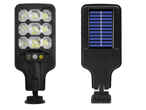 Solar led strassenlampe mit bewegungs- und dämmerungssensor + fernbedienung