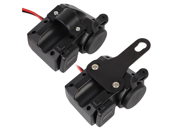 Prise allume-cigare moto voltmètre 2x usb