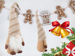 Navidad ghost brown ghost with christmas beard 48 cm soft