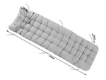 Garden plain landscape push cushion 170x50 cm thick quilted seating