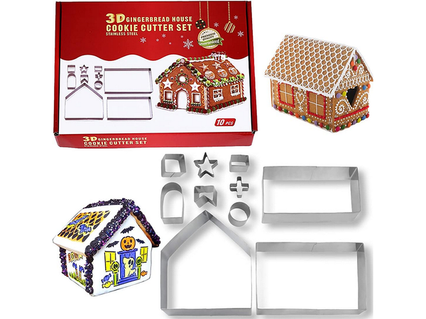 Casa de pan de jengibre navidad cortadores de pan de jengibre pesebre cabaña