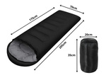TURISTICKÝ MUMIOVÝ SPACÍ VAK S OBALOM LEKK WARM CAMPING BIVOUAC BLACK