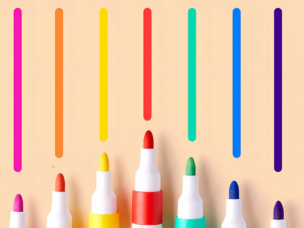 MARKERY AKRYLOWE 12 SZT KOLOROWE DO SZKŁA PLASTIKU METALU DREWNA + ETUI