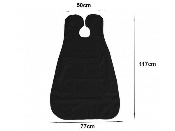 Apron for shaving beards and moustaches