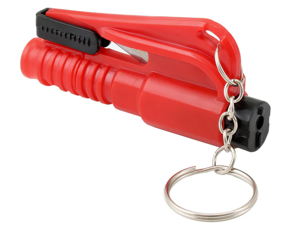 Life safety hammer key ring knife