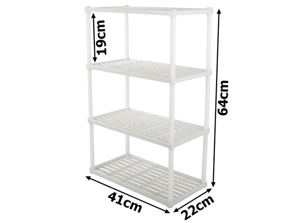 Étagère de salle de bain étagère de cuisine étagère de placard debout organisateur 4 niveaux