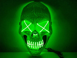 Viinud kolju mask halloween hõõguv viinud pidu