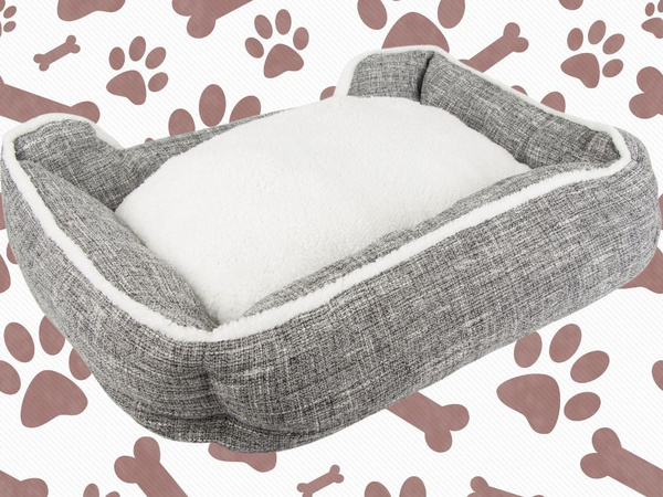 Suņu gulta mīksta, ērta, pūkaina gulta ar spilvena izmēru m