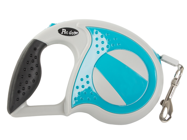 Laisse automatique 5m pour chien jusqu'à 20kg avec cadenas fort long