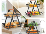 Kitchen shelf loft kitchen organiser with basket