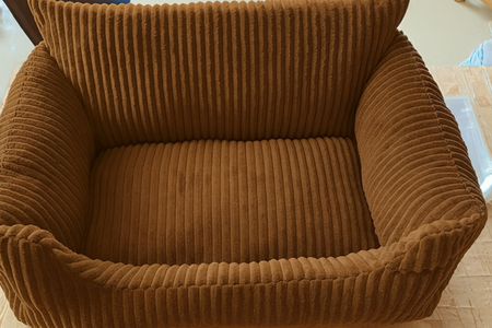 LIT POUR ANIMAUX VELOURS CÔTELÉ MARRON M (10)