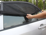 Moustiquaire de vitre arrière pour voiture noir 2pcs