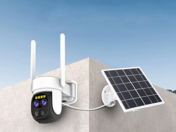 Sončna kamera wifi ip zunanja vrtljiva kamera wifi zoom detektor gibanja ip66