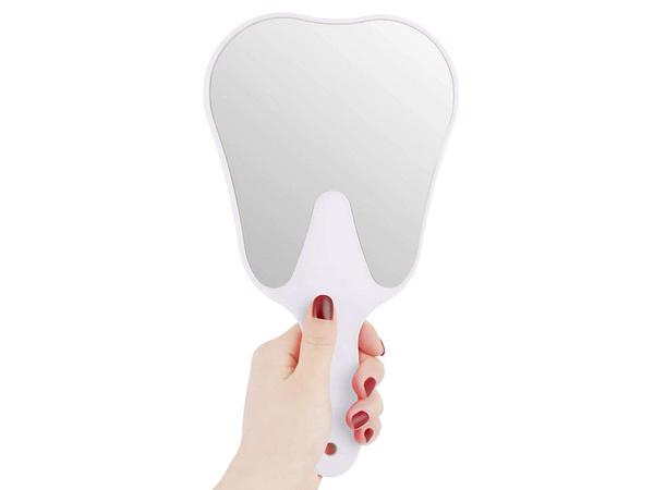Oglindă cosmetică de machiaj oglindă dentară de mână în formă de dinte