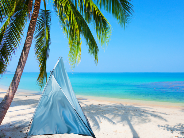Beach tent large tourist screen for the beach sun protection