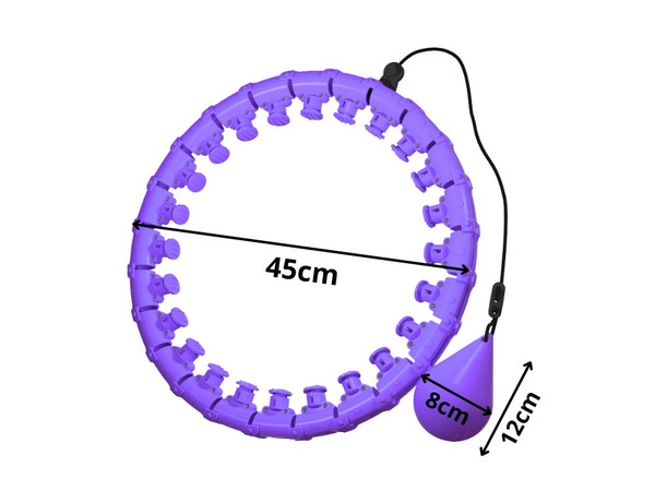 Weighted hula hoop for weight loss exercises adjustable massaging hoop