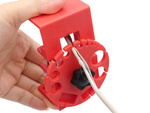 Hand-held cable stripper with adjustable cutting action