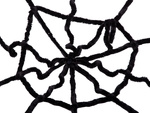 Tela de araña artificial grande negro halloween decoración