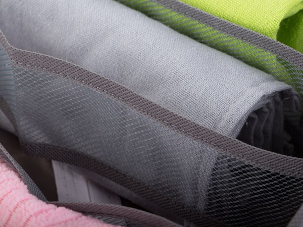 Bra organiser 6 compartments for wardrobe drawer grey