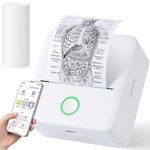 Mini traadita termoprinter, käsitaskuvõimalusega fotode ja märkmeid printimiseks