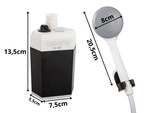 Portable tourist camping car shower with pump battery