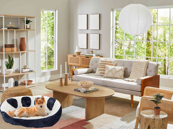 Pūkaina suņu gulta kaķu pakaišiem mīksts spilvens dīvāna pakaišiem 60cm