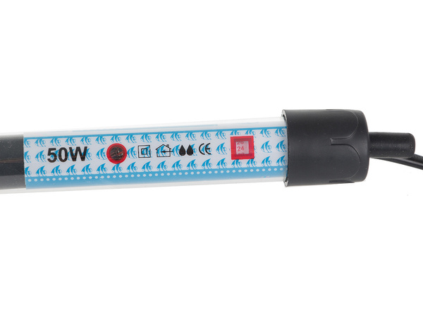 Akvarijní ohřívač 50w regulace teploty termostat účinný 50l ohřev