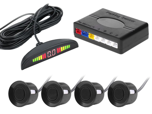 Galinių galinių parkavimo jutiklių rinkinys 4x jutiklių lcd display