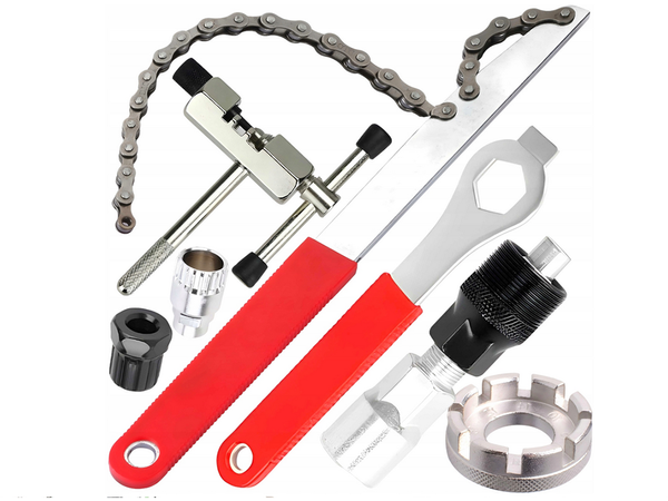 Kit de herramientas para bicicleta llave de biela cadena piñón libre