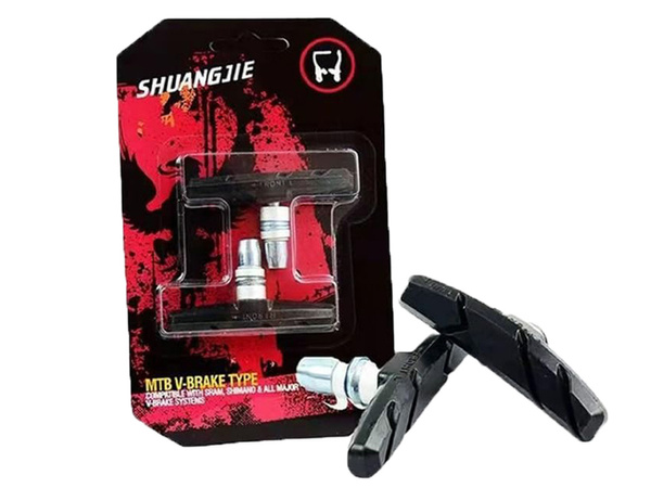 Brzdové doštičky na bicykel v- breake set so závitom cyklistické čeľuste