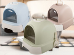 Cat litter tray large closed for litter shovel sturdy pull-out
