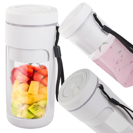 Portable USB wireless smoothie blender, ice crusher, lanyard