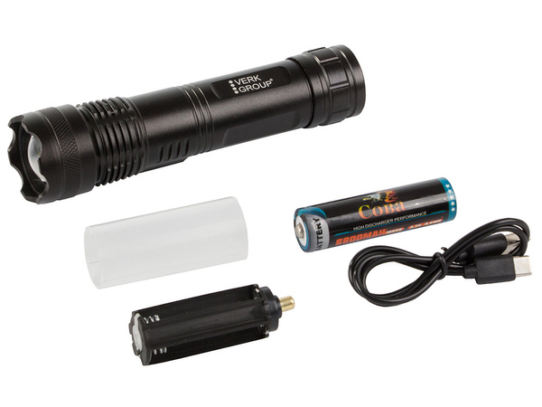 Lanternă tactică militară zoom coba xhp50 usb