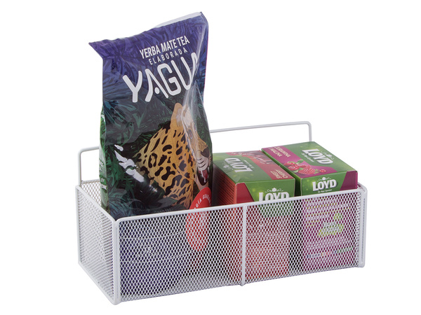 Cesta colgante organizador metálico estante colgante cocina blanco